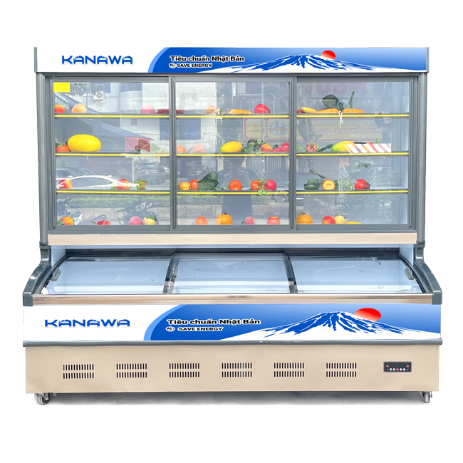 Tủ m&aacute;t 3 c&aacute;nh KW-3C2CD 1300L 2 chế độ