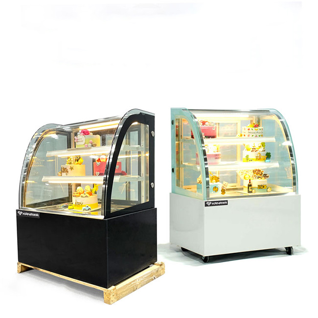 Tủ bánh kem 90cm kính cong 3 tầng TBK3T-0.9V