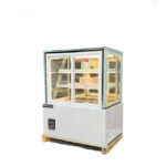 Tủ bánh kem 90cm kính vuông 3 tầng cửa trước TBK3T-0.9V-CT