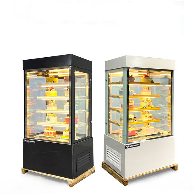 Tủ bánh kem 90cm kính vuông 5 tầng TBK5T-0.9V