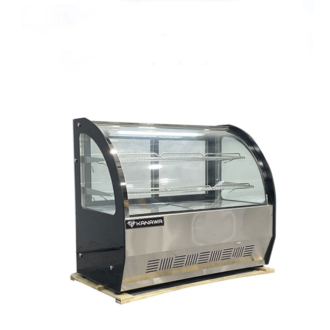 Tủ bánh kem để bàn 90cm kính cong 3 tầng TBK3T-0.9BC