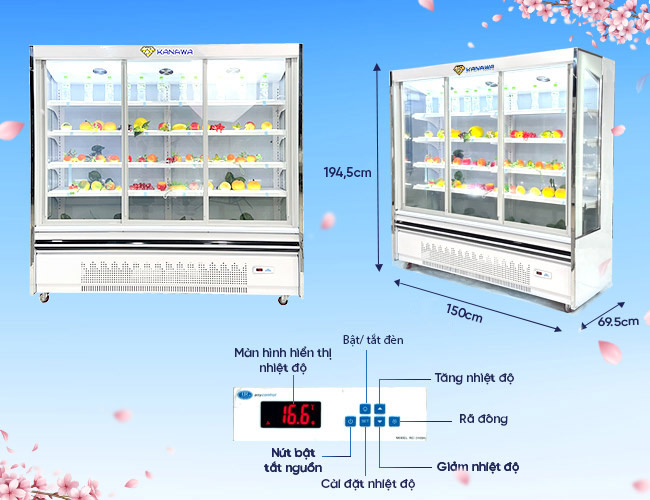 Thông số cơ bản của tủ mát KW-KK1500K