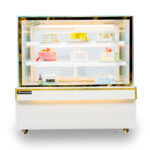 Tủ bánh kem 1m2 kính vuông 3 tầng Mới TBK3T-1.2V-NR