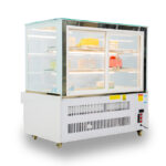 Tủ bánh kem 1m2 kính vuông 3 tầng Mới TBK3T-1.2V-NR