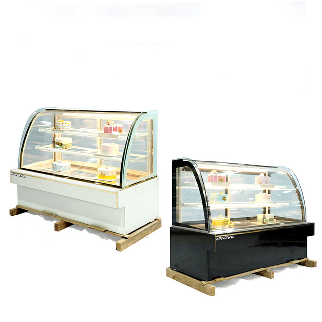 Tủ bánh kem 1m5 kính cong 3 tầng Mới TBK3T-1.5C-NR