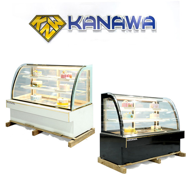 Tủ bánh kem 1m5 kính cong 3 tầng Mới TBK3T-1.5C-NR