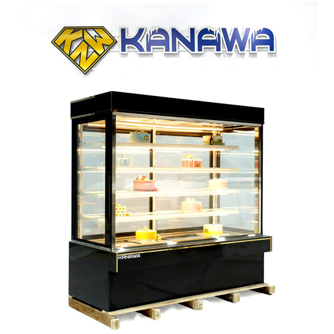 Tủ bánh kem 1m8 kính vuông 5 tầng Mới TBK5T-1.8V-NR