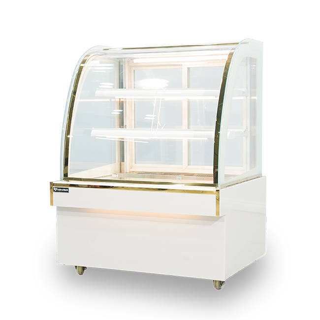 Tủ bánh kem 90cm kính cong 3 tầng Mới TBK3T-0.9C-NR