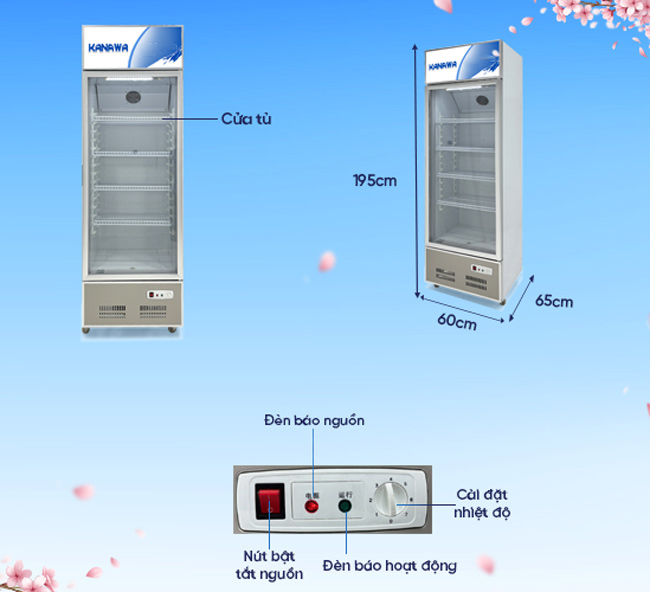 Tủ m&aacute;t đứng 1 c&aacute;nh YLG-600ZC 330L