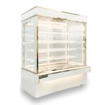 Tủ bánh kem 1m5 kính vuông 5 tầng mới TBK5T-1.5V-NR