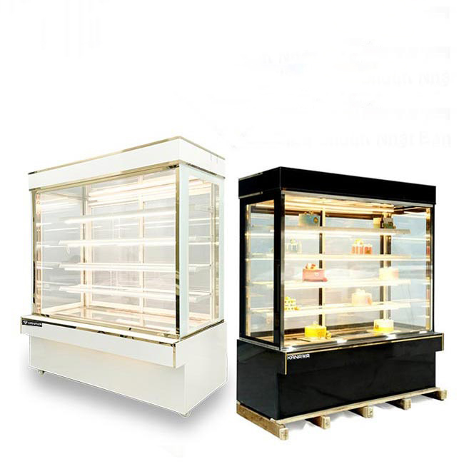 Tủ bánh kem 1m5 kính vuông 5 tầng mới TBK5T-1.5V-NR