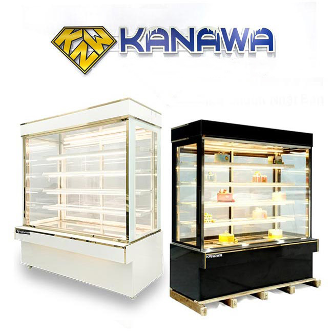 Tủ bánh kem 1m5 kính vuông 5 tầng mới TBK5T-1.5V-NR