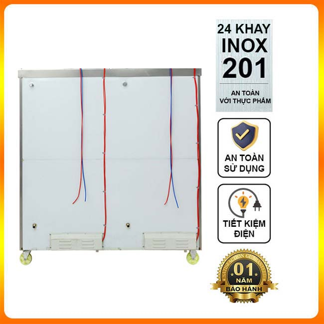 Tủ cơm công nghiệp 24 khay điện không điều khiển