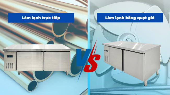 Phân loại tủ đông bàn chặt theo cơ chế làm lạnh