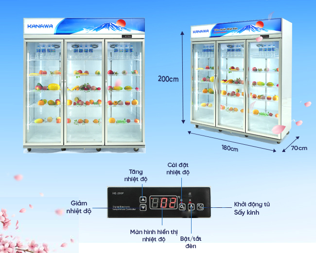 Tủ m&aacute;t 3 c&aacute;nh LC-1800FS 1348L