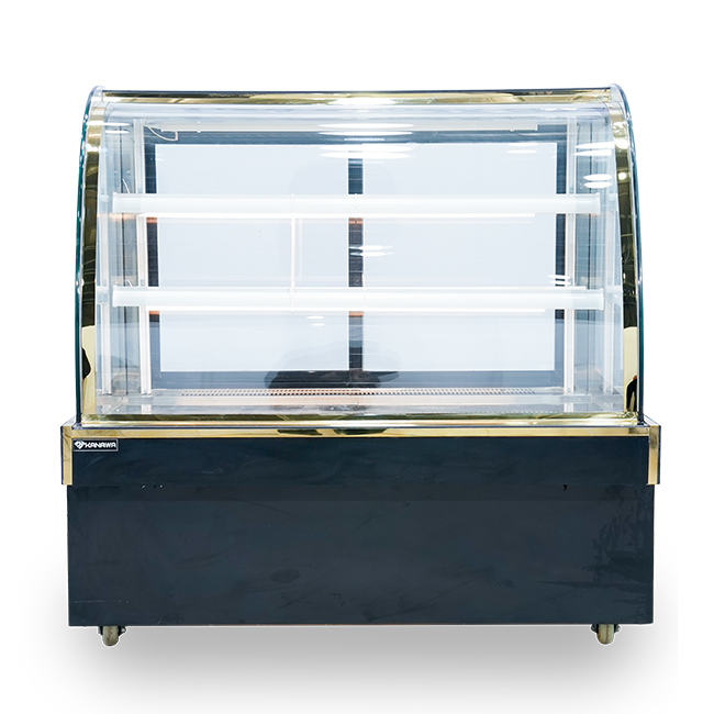 Tủ bánh kem 1m2 kính cong 3 tầng mới TBK3T-1.2C-NR