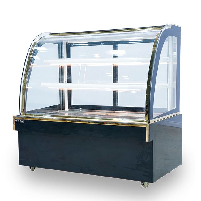 Tủ bánh kem 1m2 kính cong 3 tầng mới TBK3T-1.2C-NR