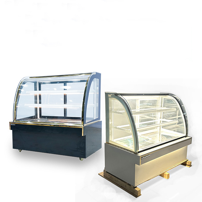 Tủ bánh kem 1m2 kính cong 3 tầng mới TBK3T-1.2C-NR