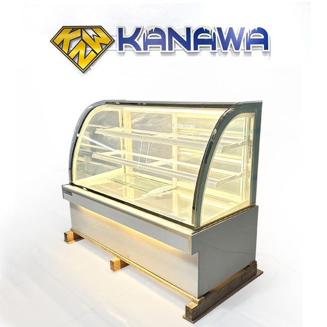 Tủ bánh kem 1m8 kính cong 3 tầng mới TBK3T-1.8C-NR