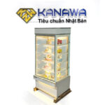 Tủ bánh kem 90cm kính vuông 5 tầng mới
