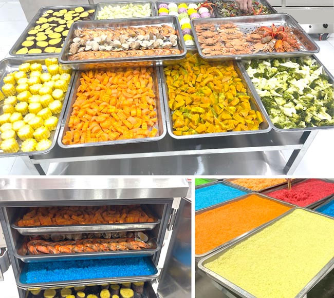 Nấu hấp đa dạng thực phẩm