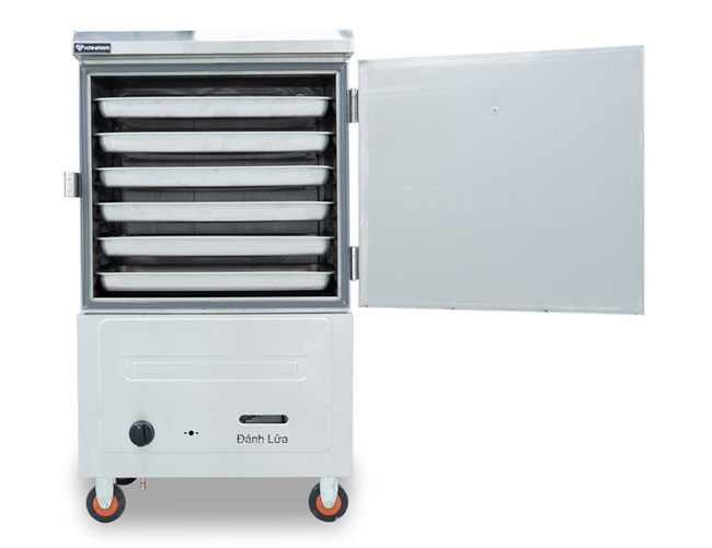 Thiết kế tủ cơm 6 khay gas