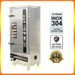Tủ cơm công nghiệp 12 khay gas không điều khiển