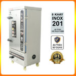 Tủ cơm công nghiệp 8 khay gas không điều khiển