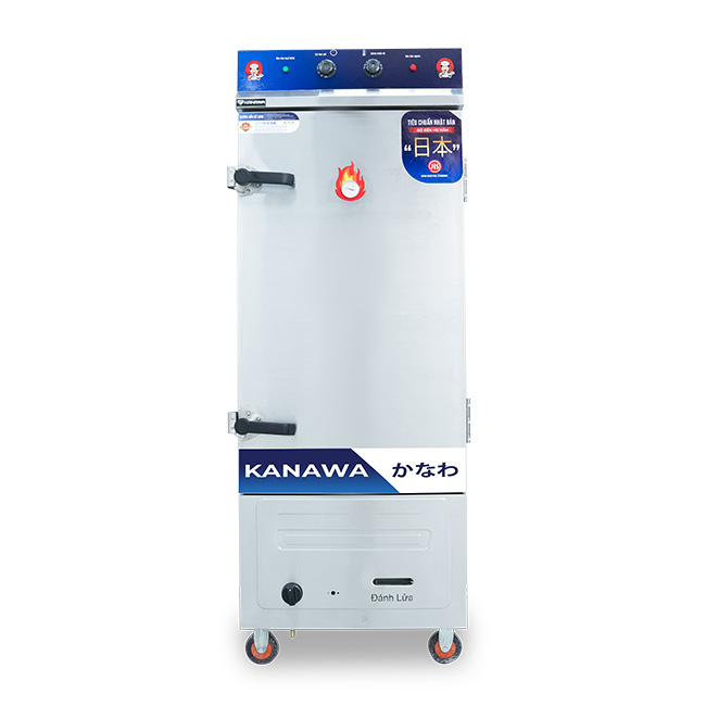 Tủ cơm công nghiệp 12 khay điện gas liền điều khiển