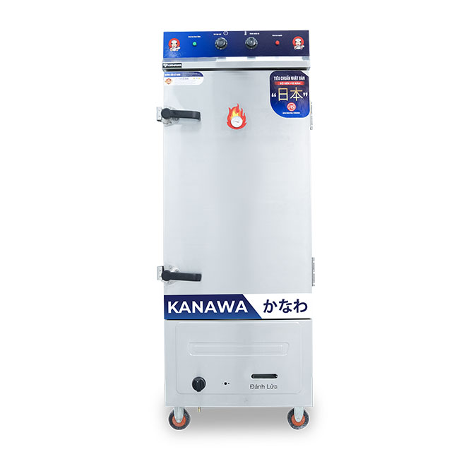 Tủ cơm công nghiệp 12 khay điện gas liền điều khiển