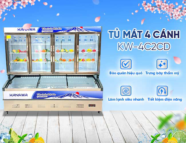 Tủ mát trưng bày KW-4C2CD 1670L