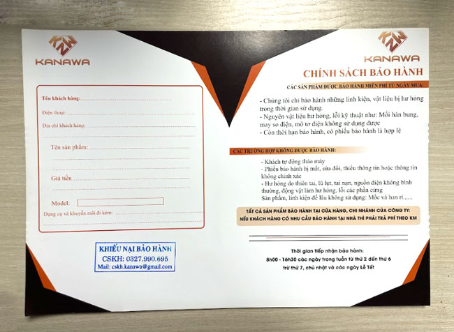 Chính sách bảo hành