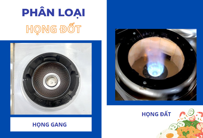 Phân loại bếp theo họng đốt
