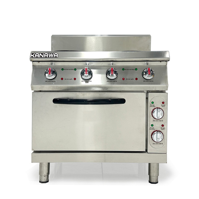 Bếp Âu 4 họng mặt từ có lò nướng