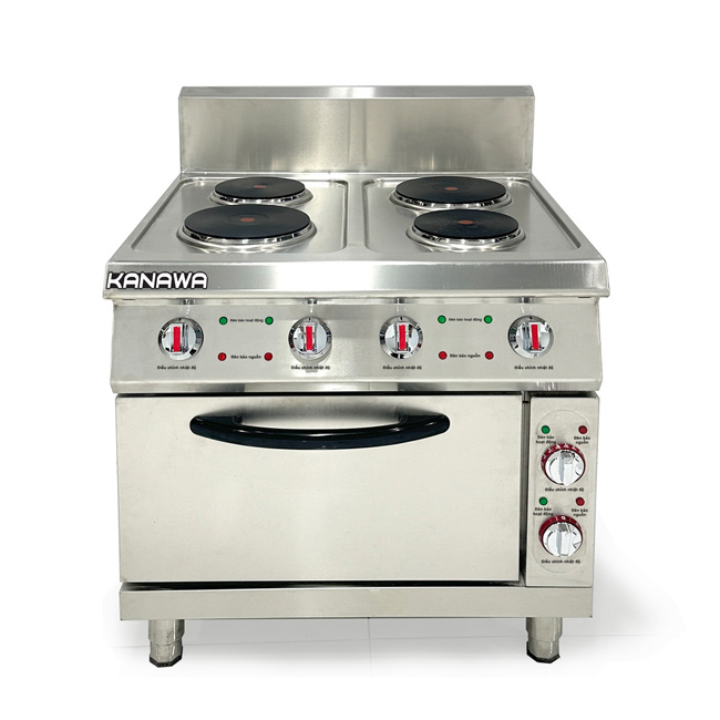 Bếp Âu 4 họng mặt từ có lò nướng