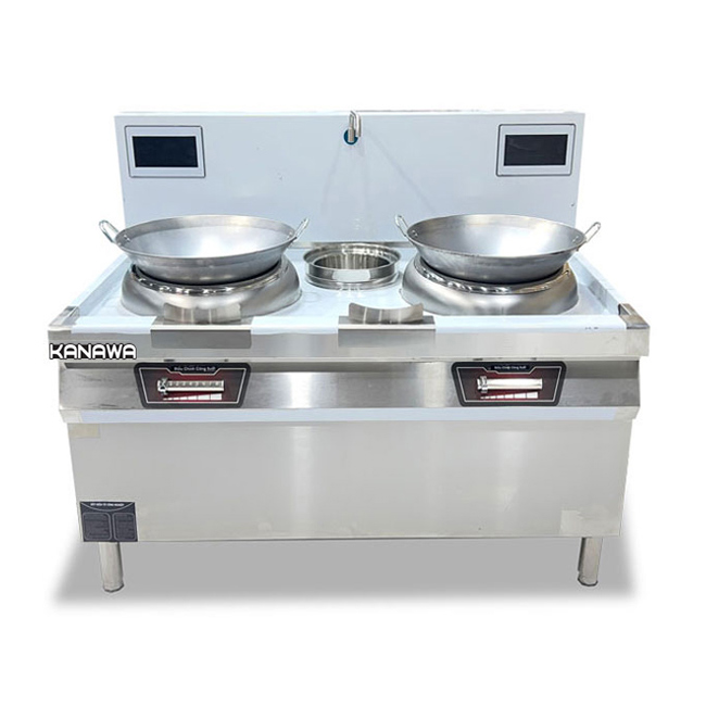 Bếp xào điện 2 họng 1m5 có bầu nước