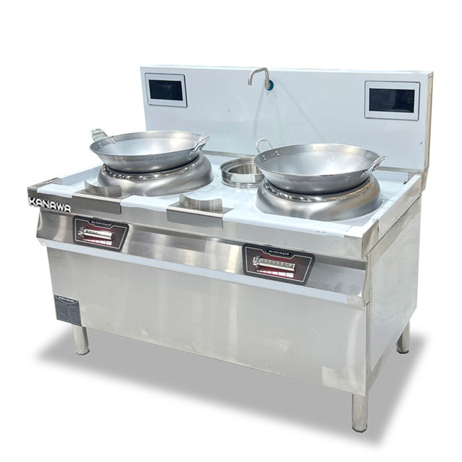 Bếp xào điện 2 họng 1m5 có bầu nước