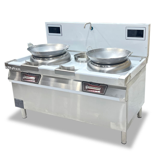 Bếp xào điện 2 họng 1m8 có bầu nước
