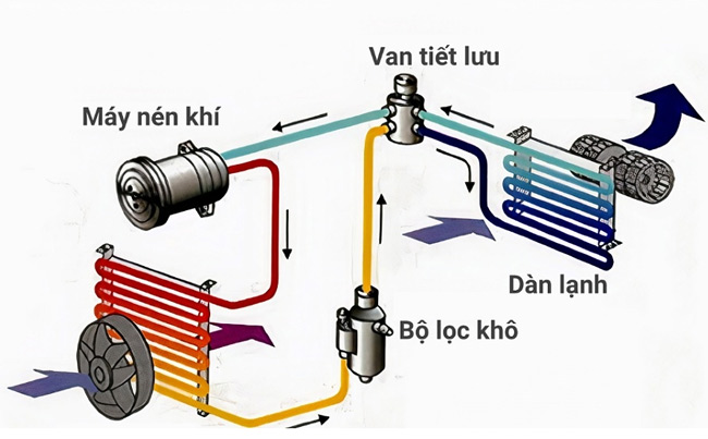 Cấu tạo của dàn lạnh tủ đông