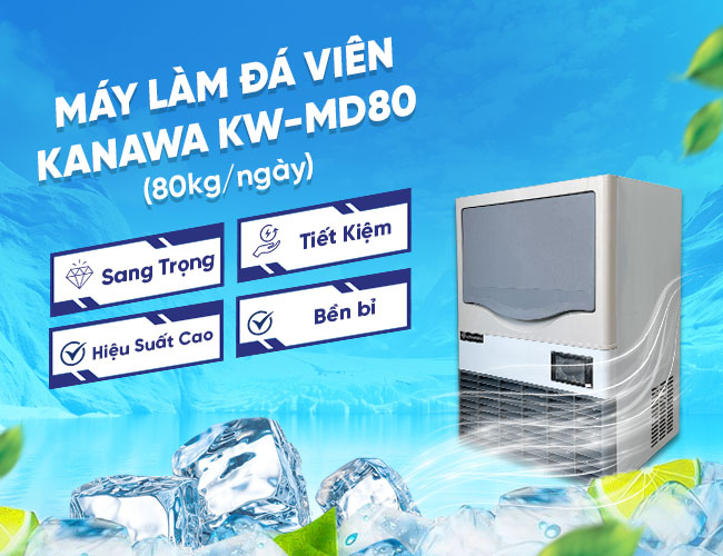 Máy làm đá viên 80kg năng suất