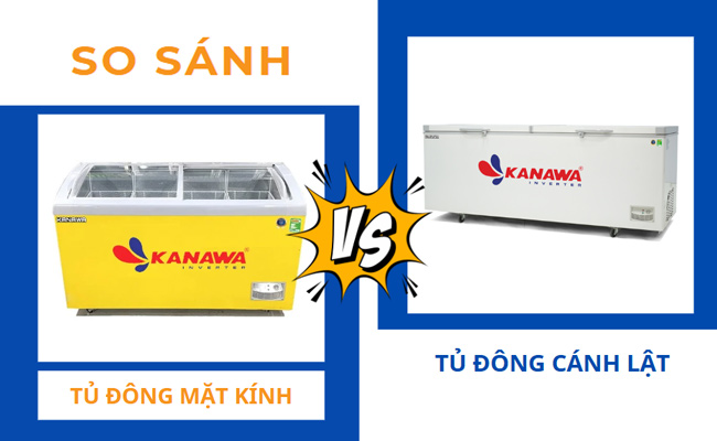 Tủ đông mặt kính và tủ đông cánh lật: Giống và khác nhau thế nào?