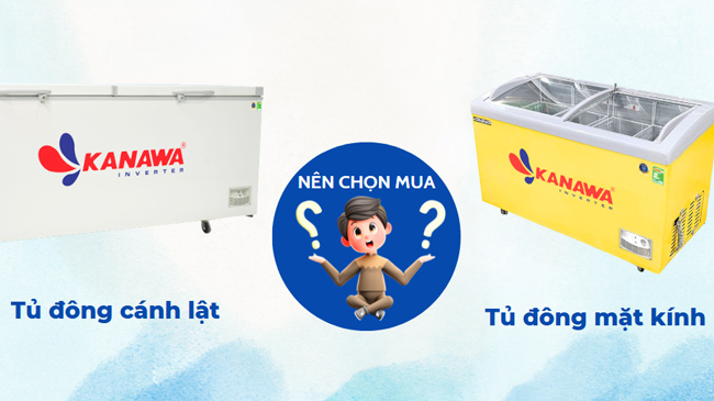 Nên mua tủ đông mặt kính hay cánh lật?