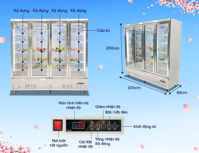 Cấu tạo chung tủ mát KW-4CMD
