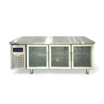 Tủ mát bàn chặt 1m8 330L 3 cánh kính làm lạnh trực tiếp