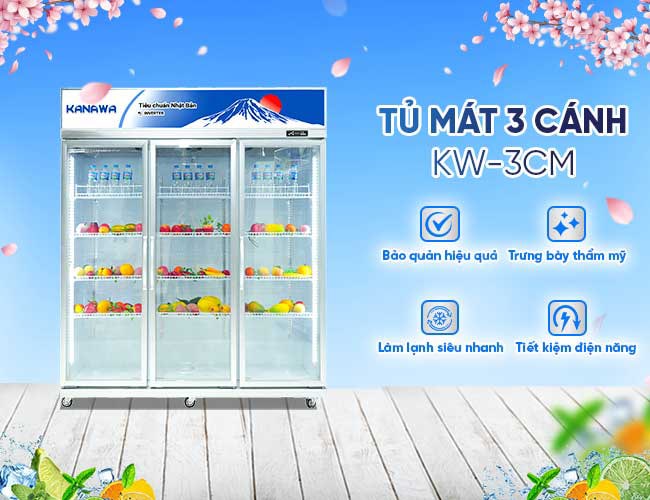 Tủ mát 3 cánh KW-3CM