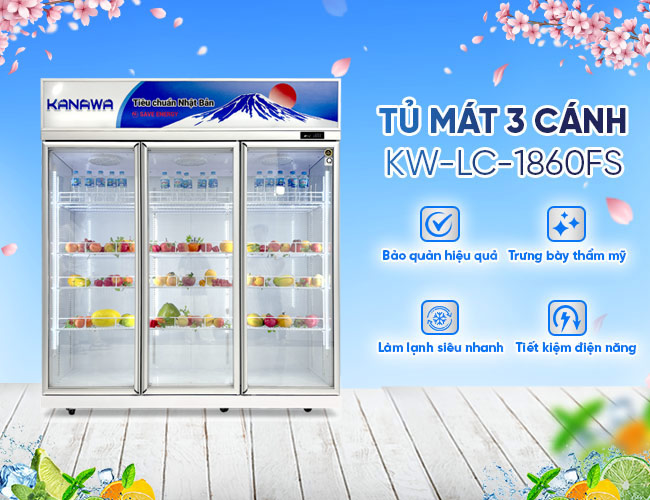 Tủ mát 3 cánh KW-LC-1860FS