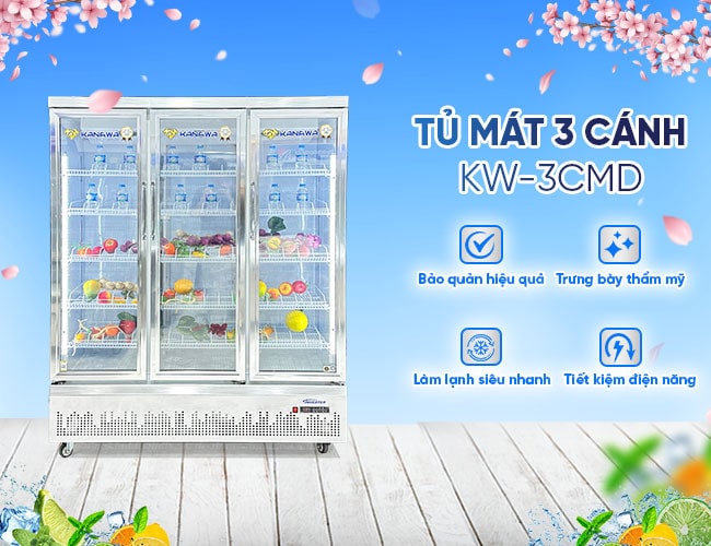 Tủ mát 3 cánh KW-3CMD