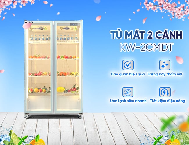Tủ mát 2 cánh trắng KW-2CMDT