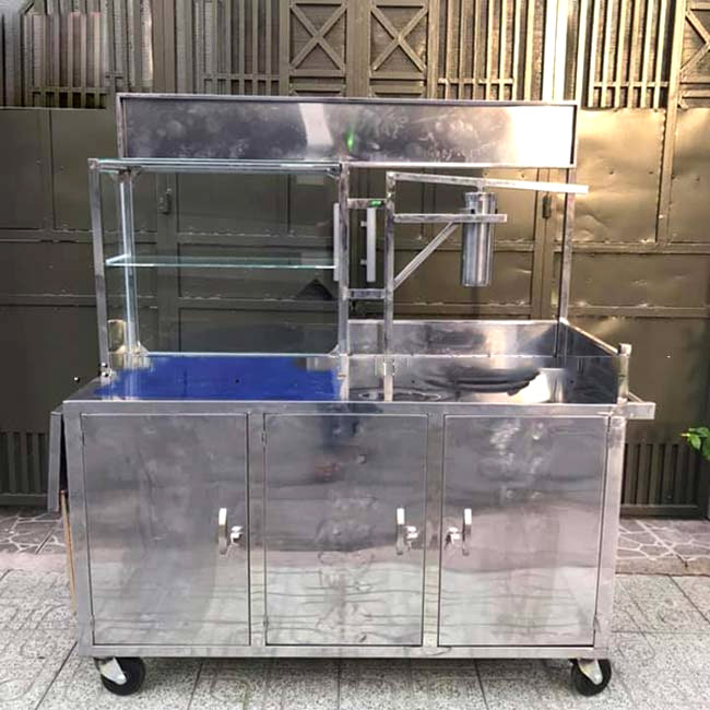 Xe bán bánh mì chả cá 1m2