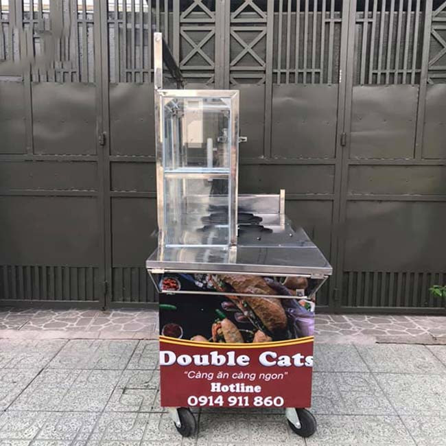 Xe bán bánh mì chả cá 1m2